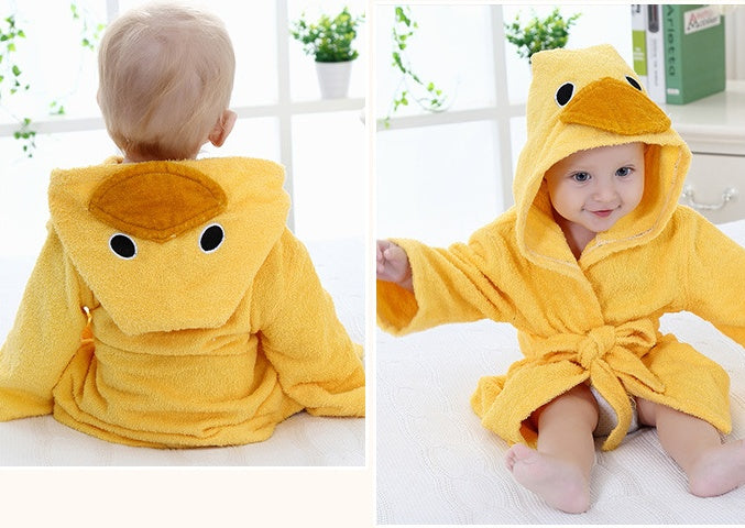 Cartoon Cute Animal  Bathrobes Baby Hooded