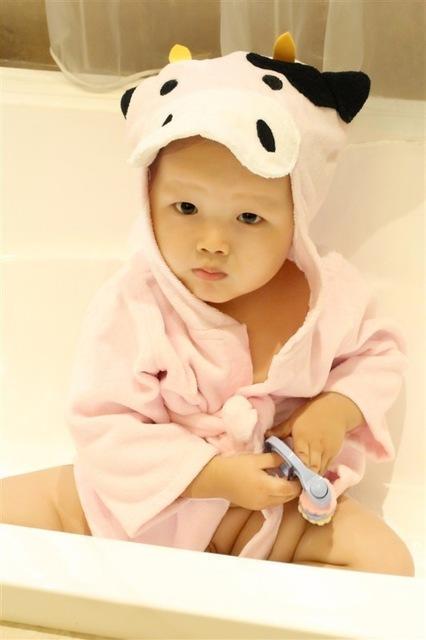 Cartoon Cute Animal  Bathrobes Baby Hooded