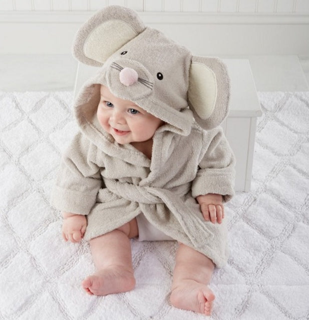 Cartoon Cute Animal  Bathrobes Baby Hooded