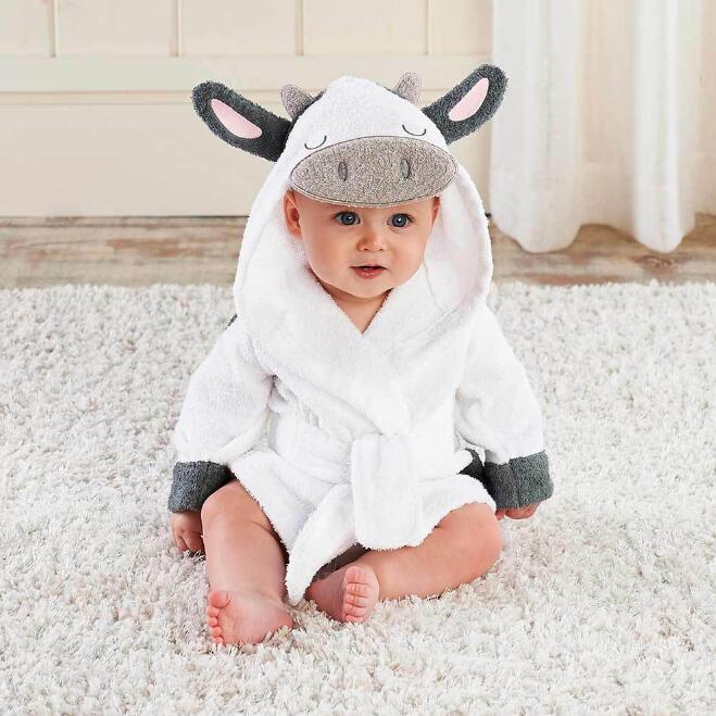 Cartoon Cute Animal  Bathrobes Baby Hooded