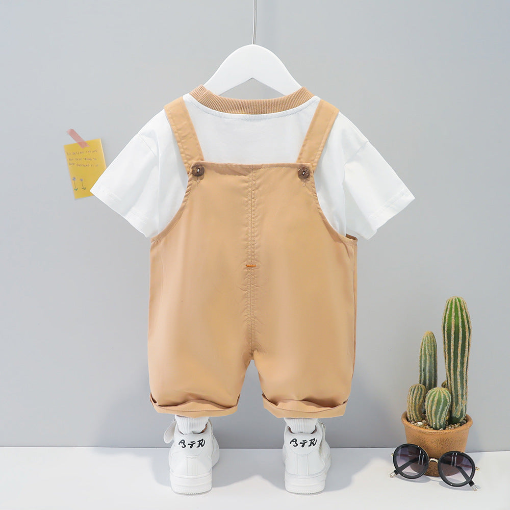 Baby Summer Cartoon Short-sleeved Overalls